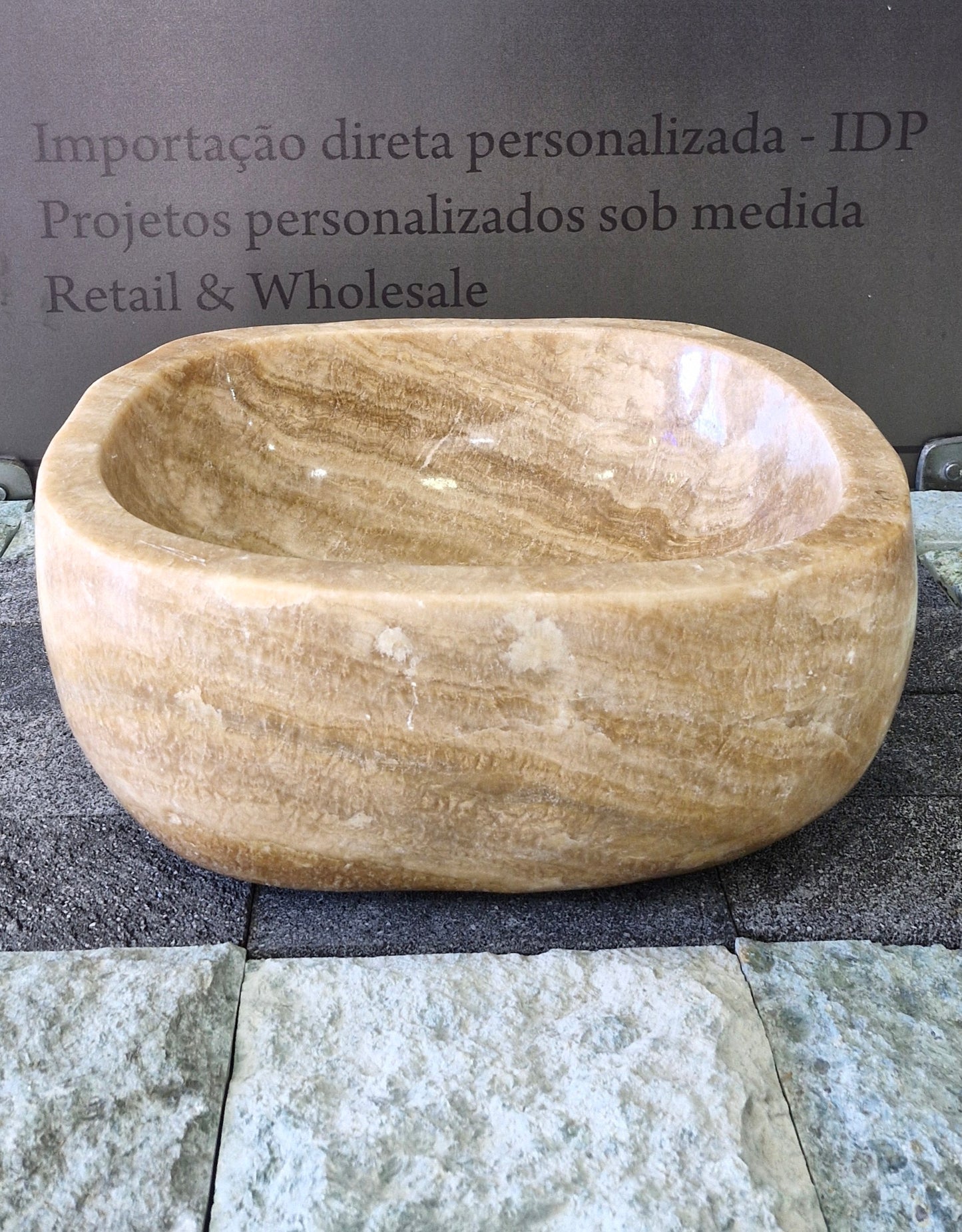 Cuba Pedra Natural Rústica Ônix Importada Indonésia Sobrepor