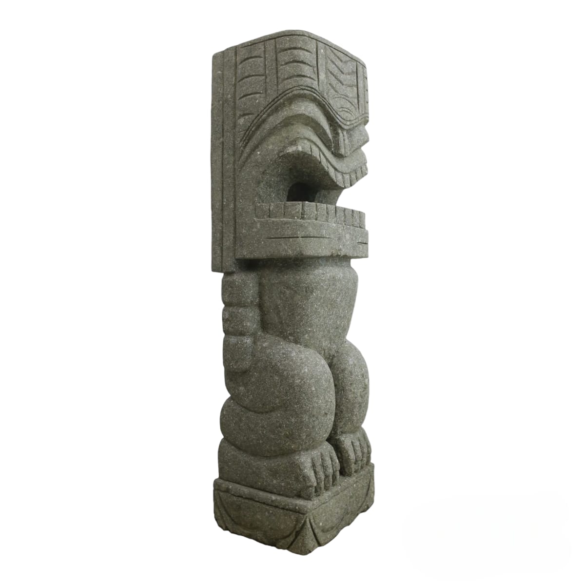 Tiki Tótem Hijau Piedra Carranca Piedra Volcánica Bali 100cm