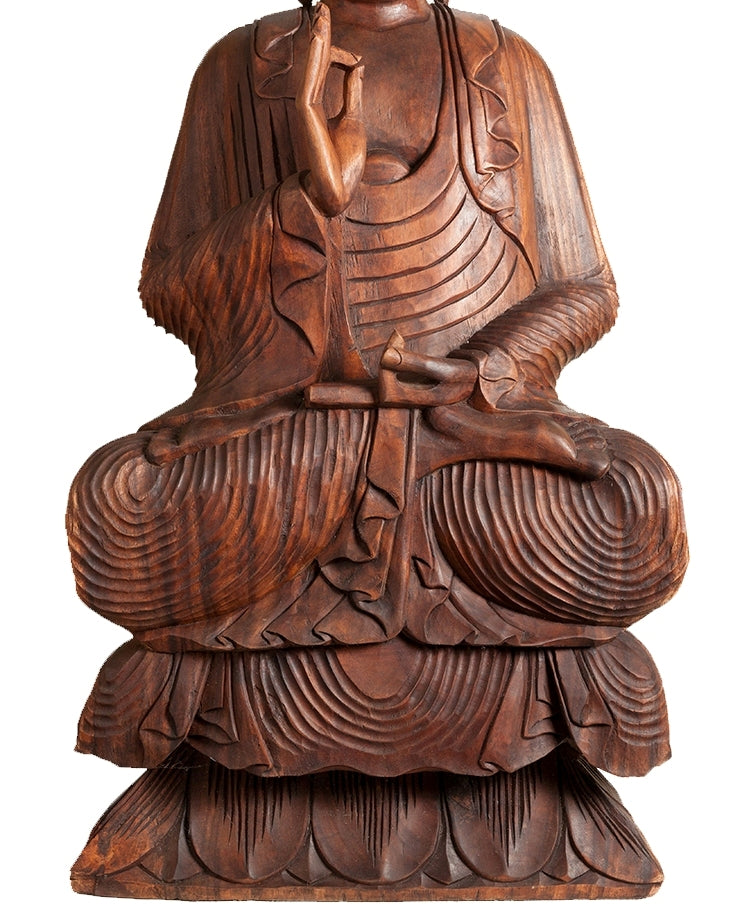 Estatua Buda Decorativa Madera 100cm