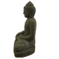 Estátua Buda Grande Escultura Pedra Vulcânica Hijau 86cm