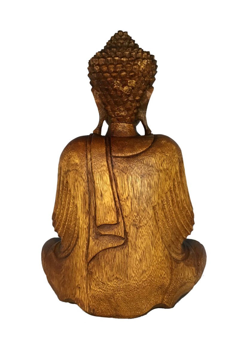 Escultura Buda Decorativa Madera 40cm