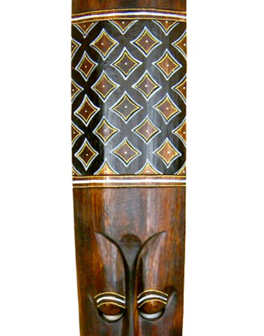 Mascara Carranca Pared Madera 100cm