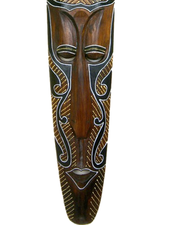 Máscara decorativa de Buda con ceño fruncido de Bali 100 cm