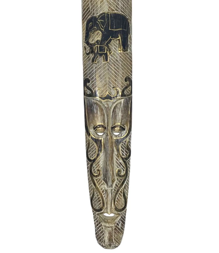 Máscara de Elefante de Madera de Bali 100cm