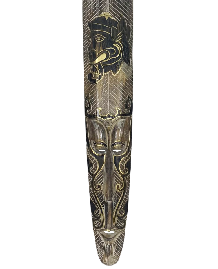 Máscara decorativa de Ganesha con el ceño fruncido 100cm