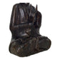 Estátua Escultura Buda Para Decoração Em Madeira Bali - 42cm Marrom-escuro
