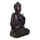 Estátua Escultura Buda Para Decoração Em Madeira Bali - 42cm Marrom-escuro