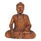 Escultura Buda Decorativo Estátua Decoração Madeira - 60cm Marrom