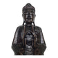 Estátua Escultura Buda Para Decoração Em Madeira Bali - 42cm Marrom-escuro
