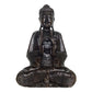 Estátua Escultura Buda Para Decoração Em Madeira Bali - 42cm Marrom-escuro