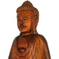 Buda Decorativo Escultura Madeira Decoração Estátua - 63cm Marrom