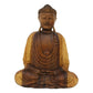 Estátua Buda Decorativo Madeira Decoração Escultura - 43cm Marrom Madeira Natural
