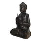 Estátua Escultura Buda Para Decoração Em Madeira Bali - 42cm Marrom-escuro