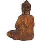 Estátua Buda Decorativo Madeira Decoração Escultura - 43cm Marrom Madeira Natural