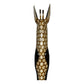 Máscara Decorativa Carranca Madeira Escultura Bali - 2 Pcs Marrom
