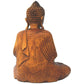 Estátua Buda Decorativo Madeira Decoração Escultura - 43cm Marrom Madeira Natural