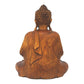 Estátua Buda Decorativo Madeira Decoração Escultura - 43cm Marrom Madeira Natural