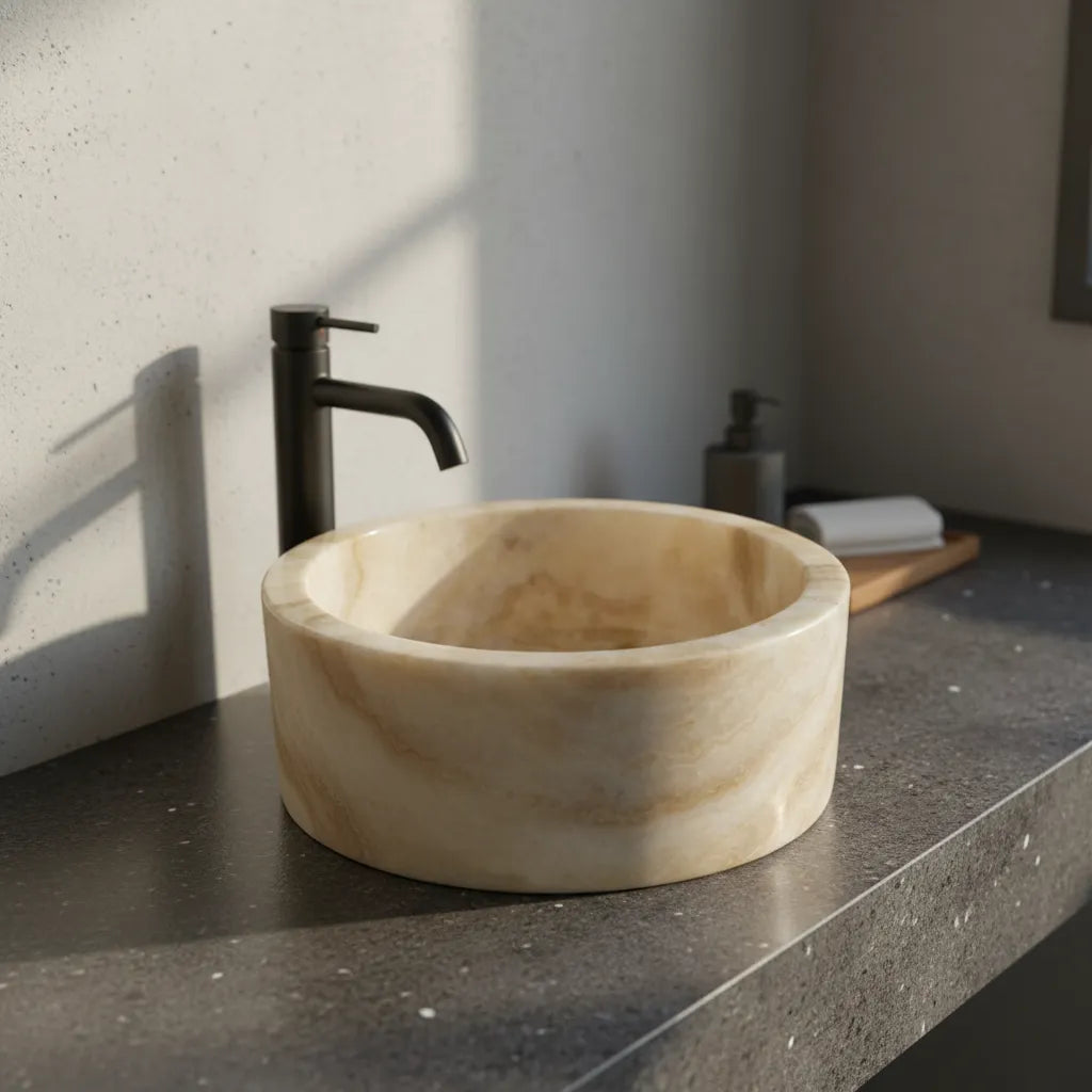 Cuba Pedra Vulcânica Rústica Natural Ônix Bowl