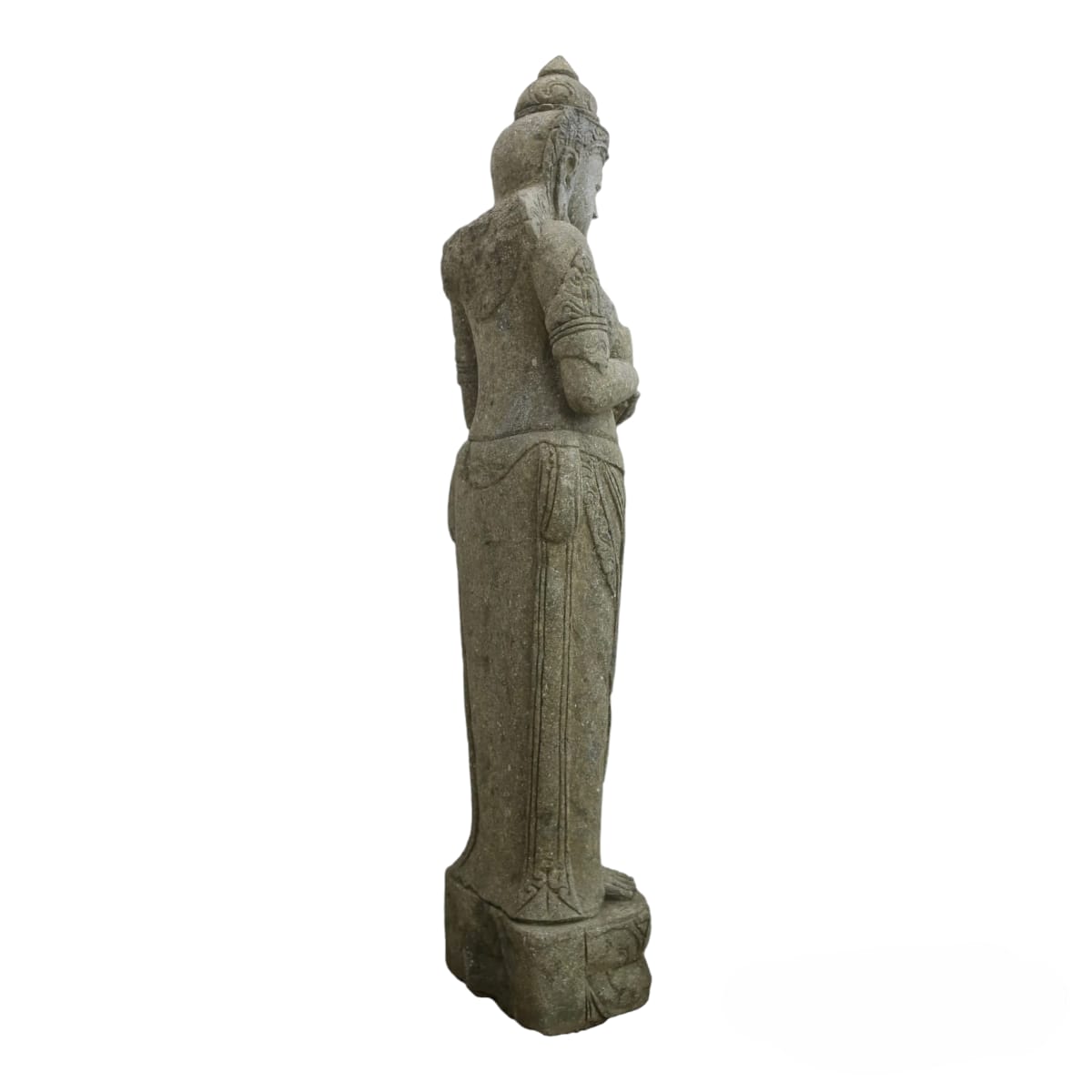 Estátua Dewi Sri Pedra Vulcânica Hijau Natural 127cm