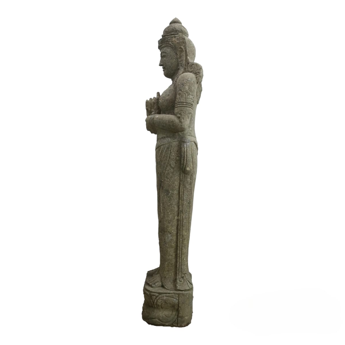 Estátua Dewi Sri Pedra Vulcânica Hijau Natural 127cm