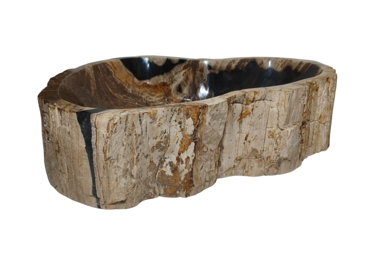 Cuba Sobrepor Apoio Pedra Natural Madeira Petrificada