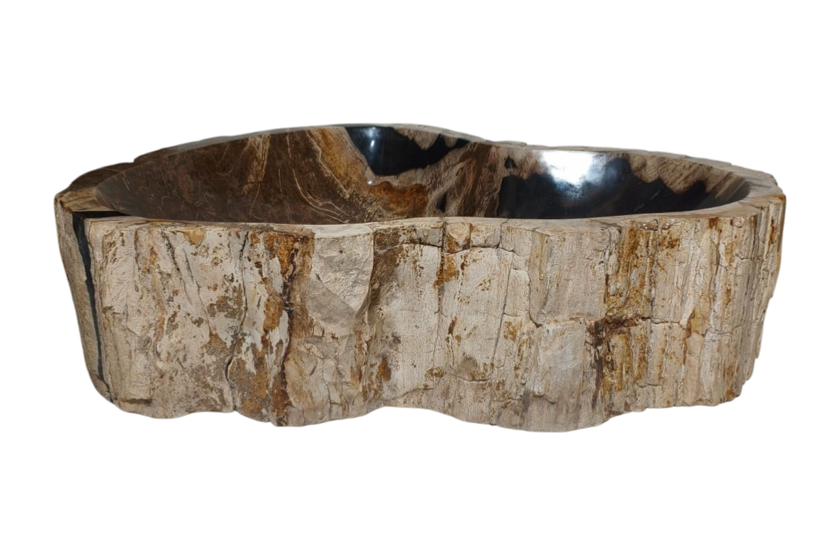 Cuba Sobrepor Apoio Pedra Natural Madeira Petrificada