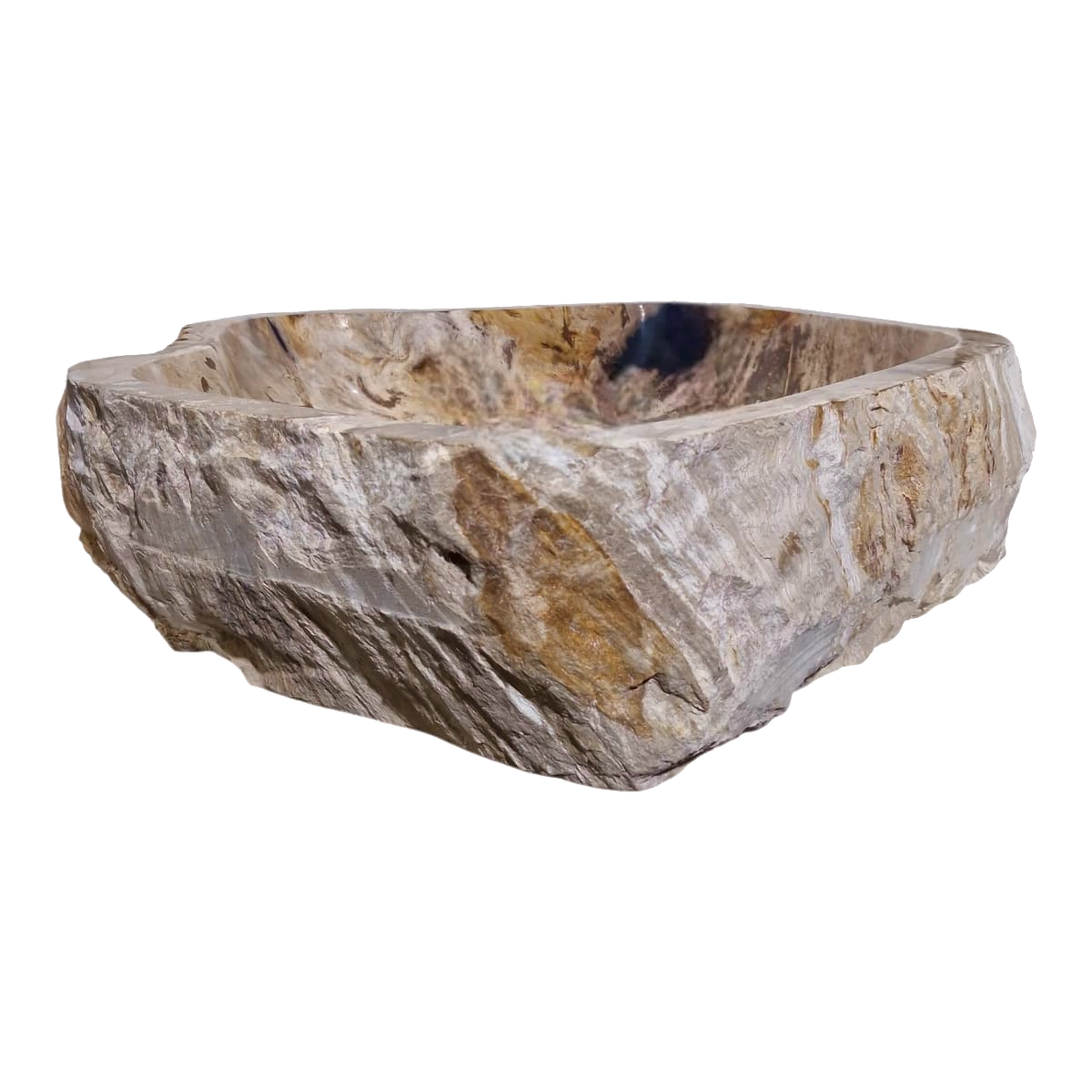 Cuba Apoio Sobrepor Pedra Natural Madeira Petrificada