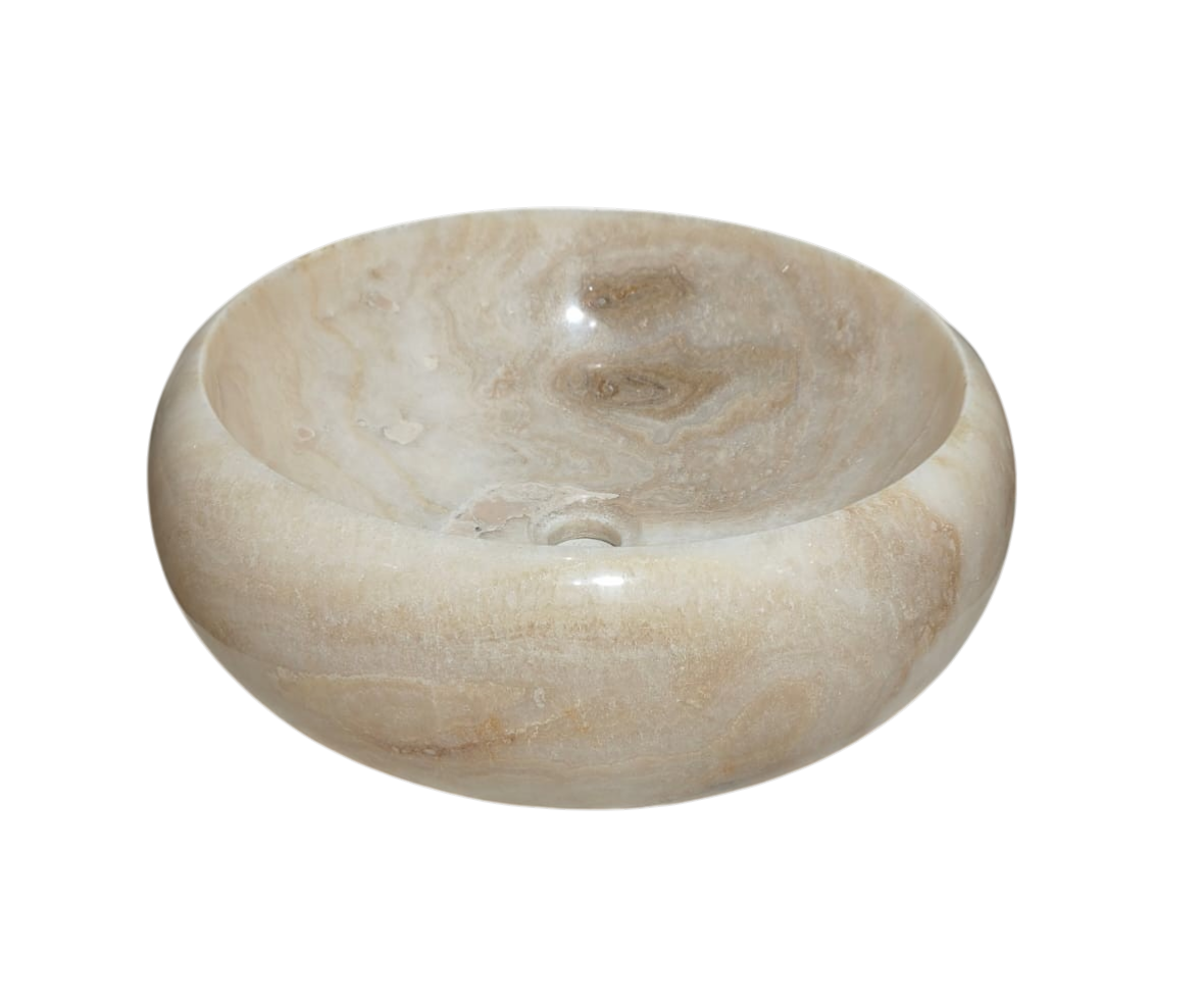 Cuba Pedra Vulcânica Natural Ônix Round