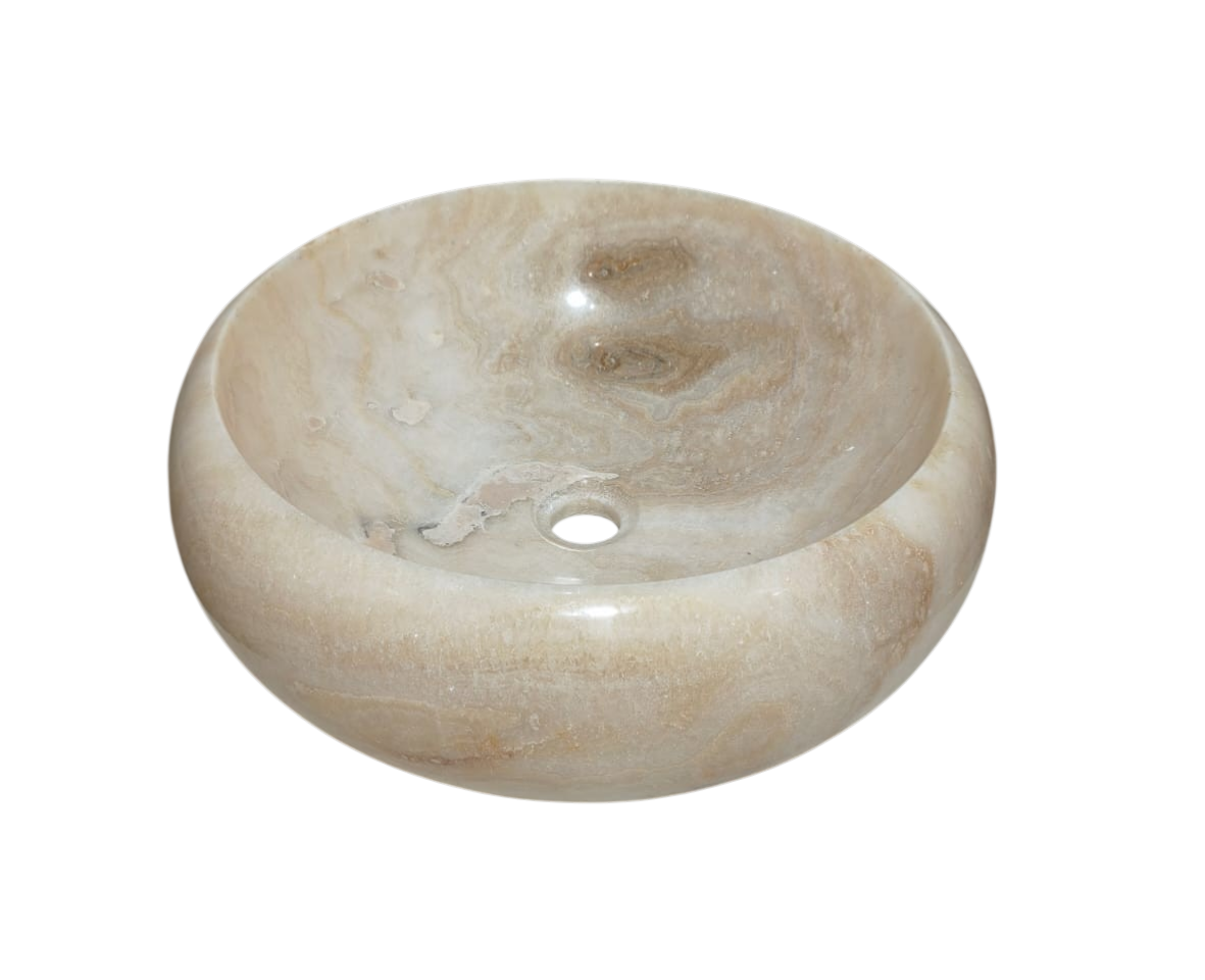 Cuba Pedra Vulcânica Natural Ônix Round