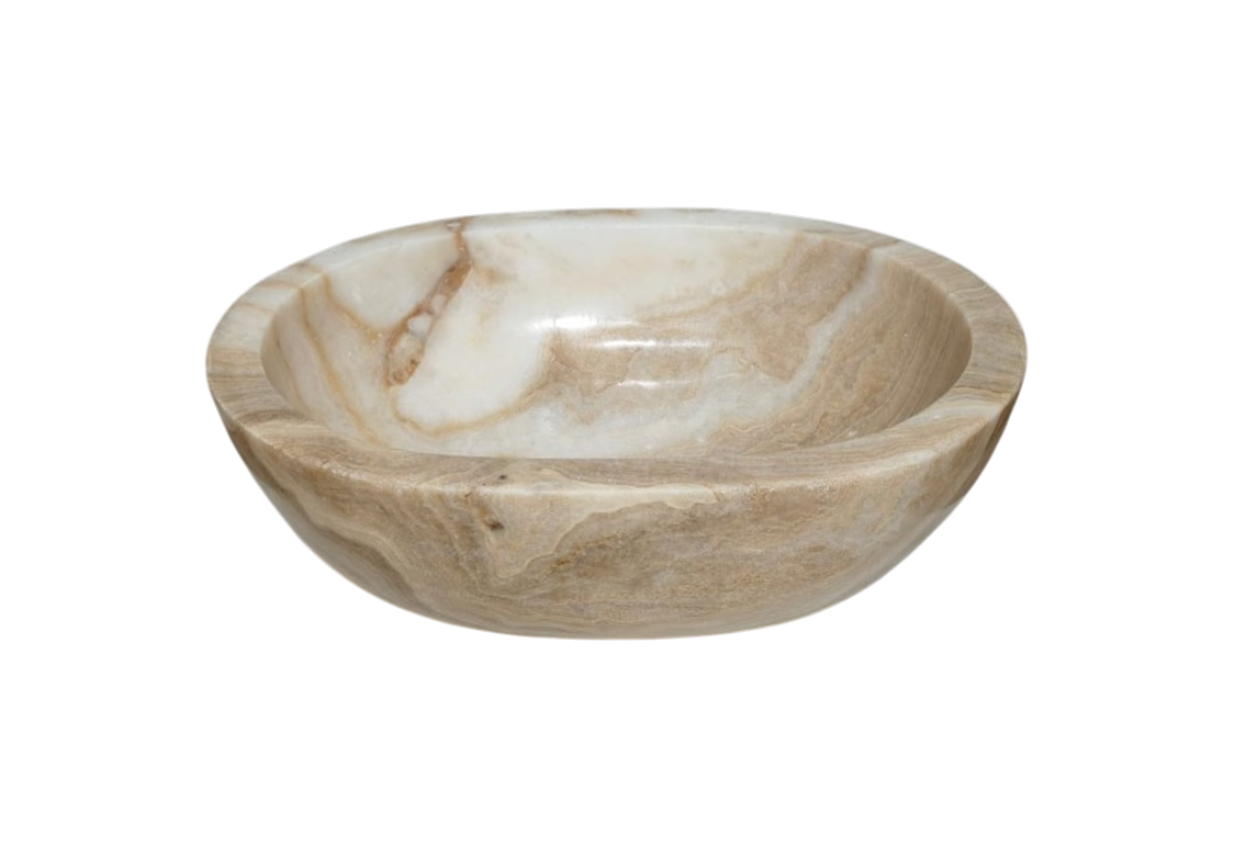 Cuba Lavabo Pedra Rústica Vulcânica Natural Ônix Oval