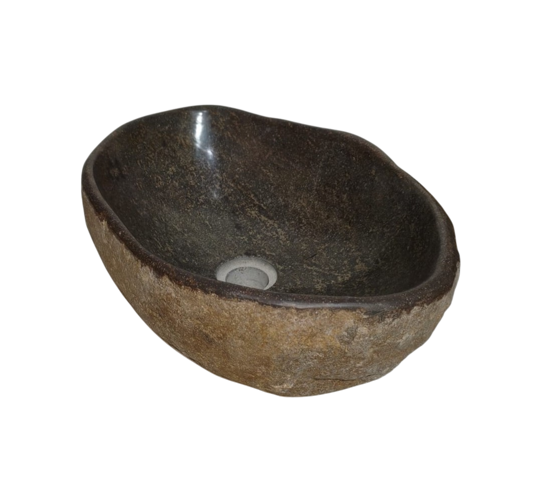 Cuba Lavabo Banheiro Riverstone Pedra Natural Importada