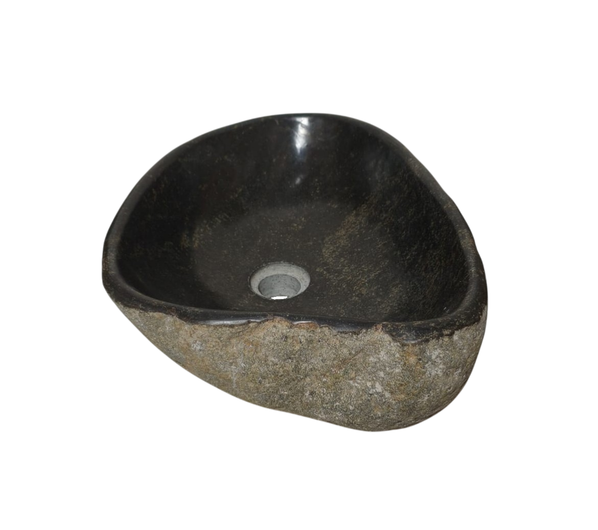 Cuba Lavabo Banheiro Apoio Sobrepor Riverstone Pedra Natural
