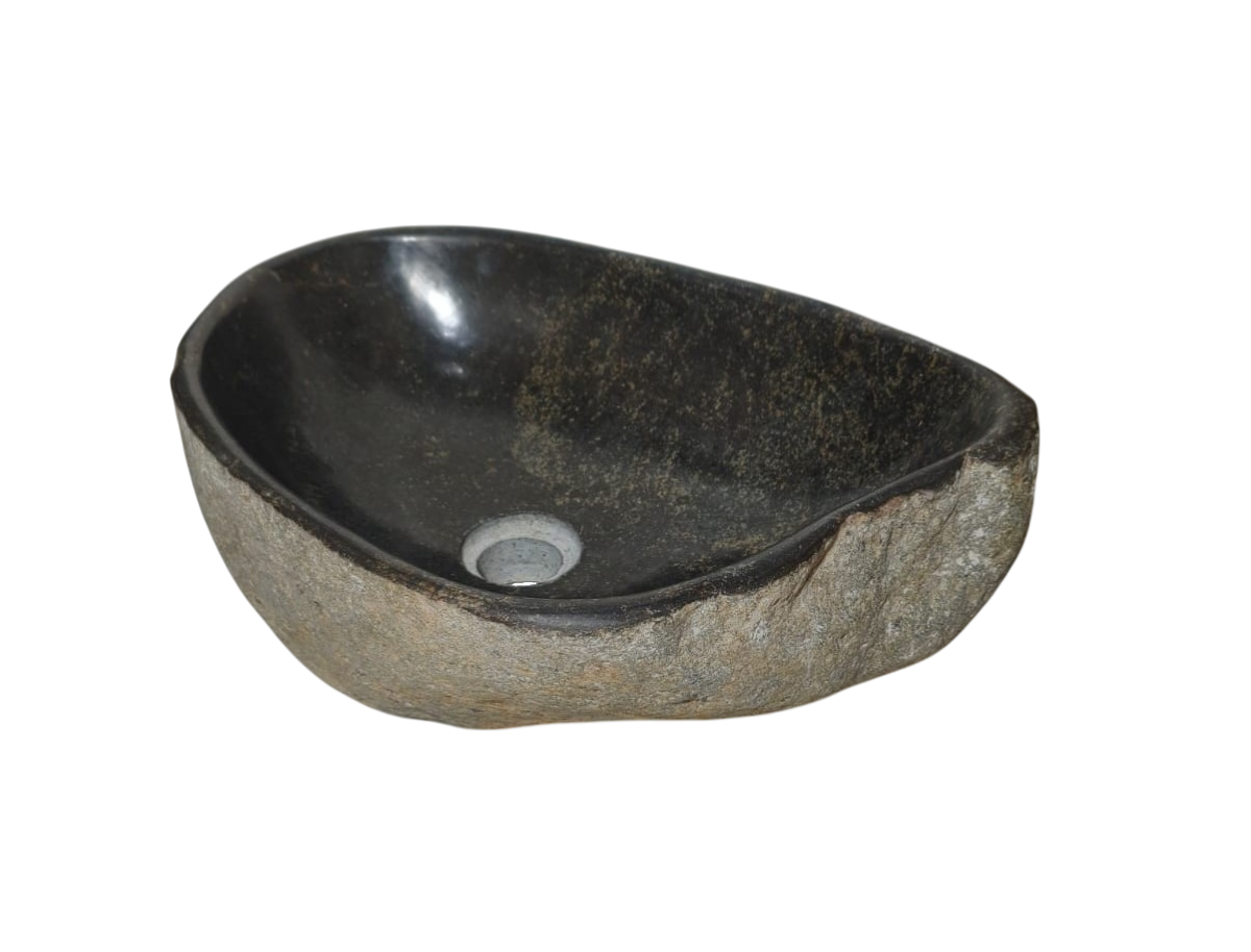 Cuba Lavabo Banheiro Apoio Sobrepor Riverstone Pedra Natural