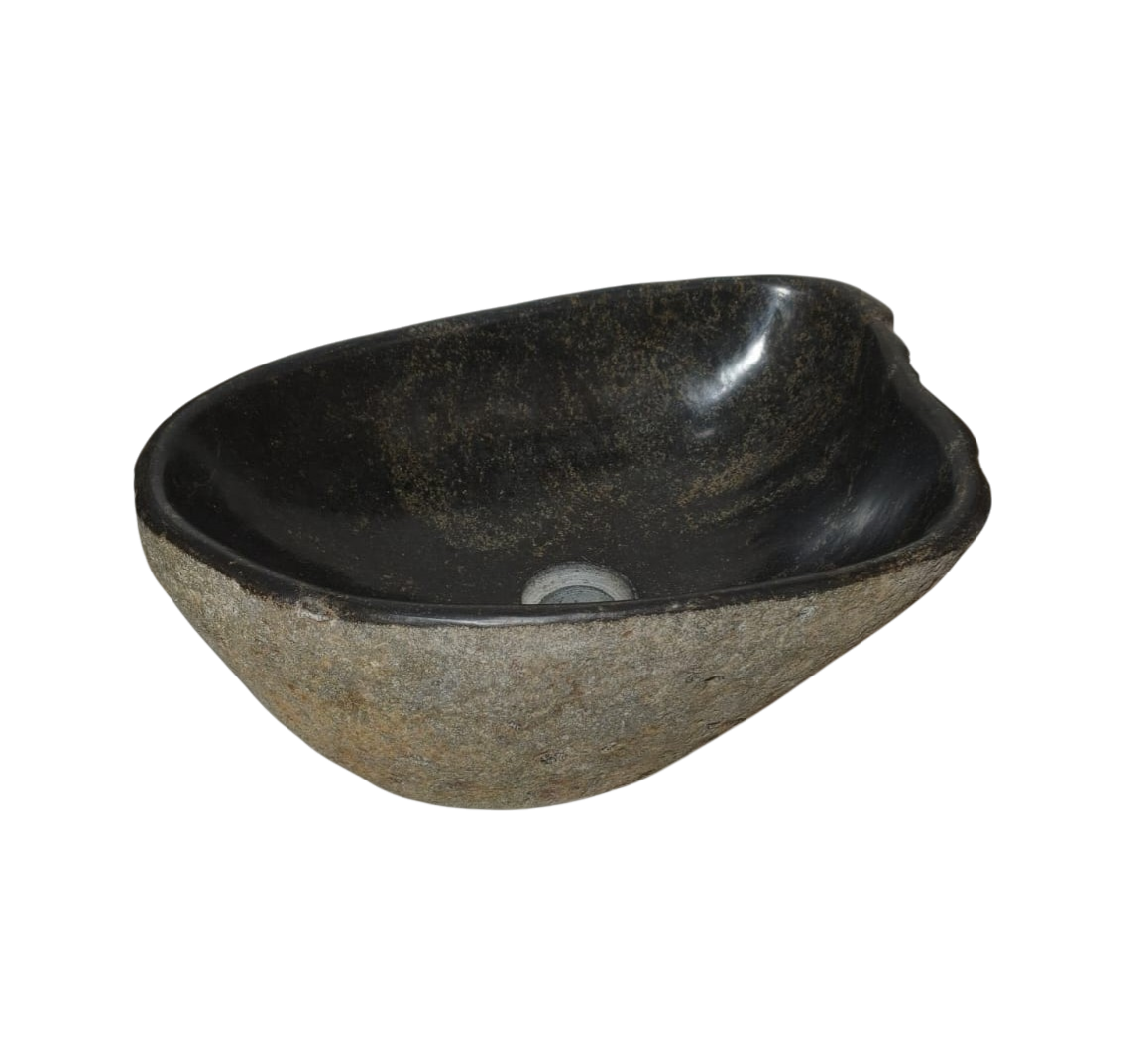 Cuba Lavabo Banheiro Apoio Sobrepor Riverstone Pedra Natural