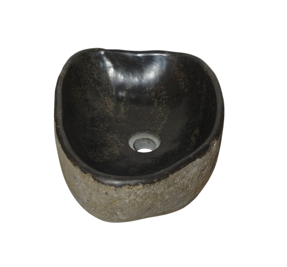 Cuba Lavabo Banheiro Apoio Sobrepor Riverstone Pedra Natural