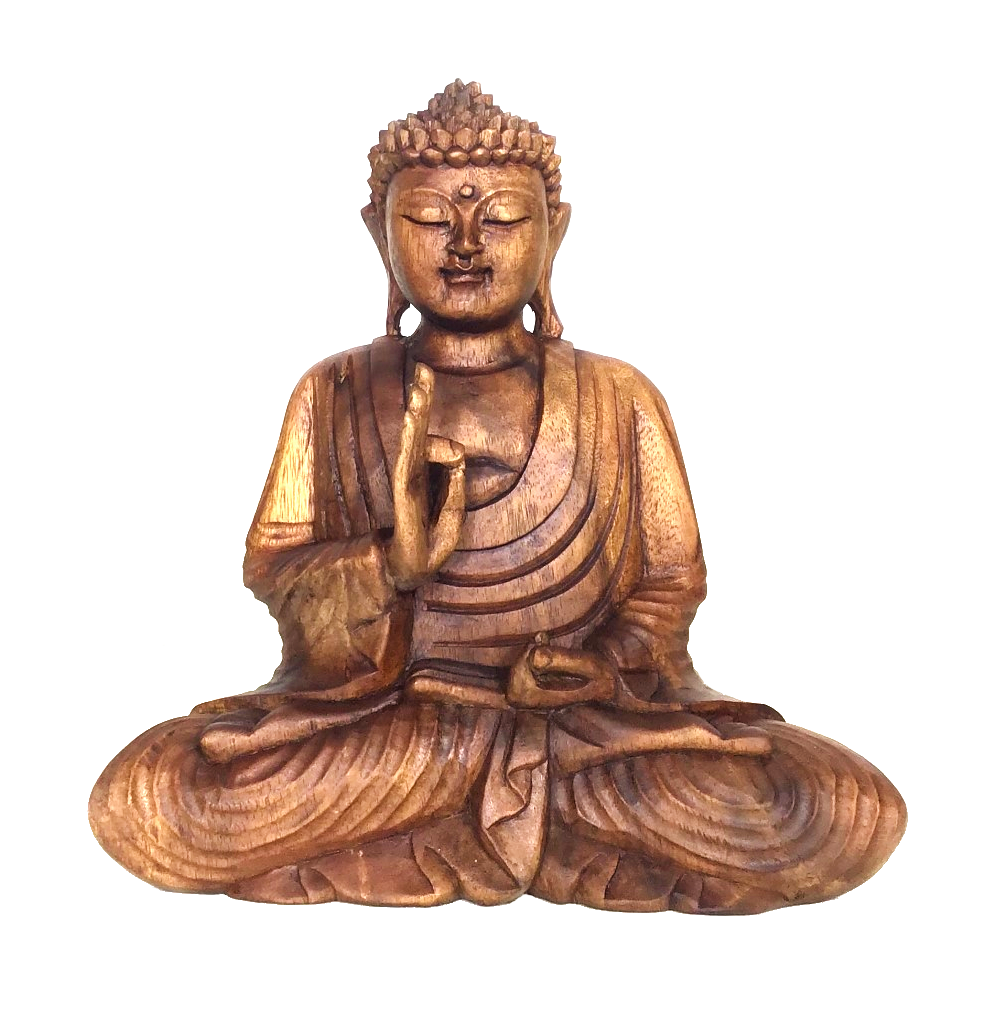 Estatua Buda Decorativa Madera 30cm