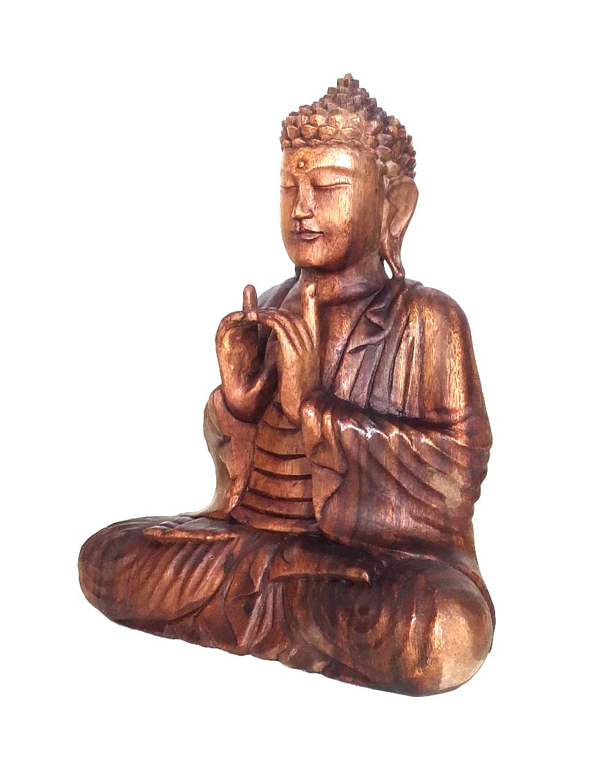 Estatua Buda Decorativa Madera 30cm