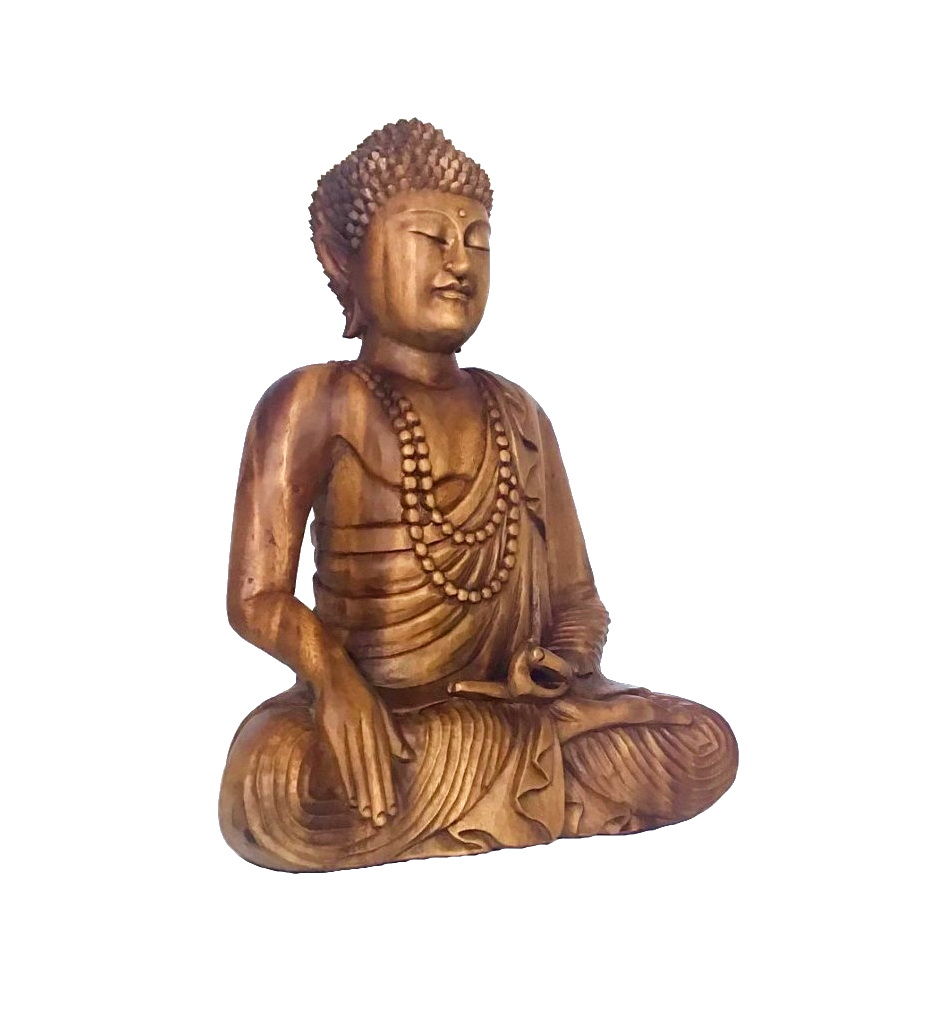 Estatua Buda Decorativa Madera 60cm
