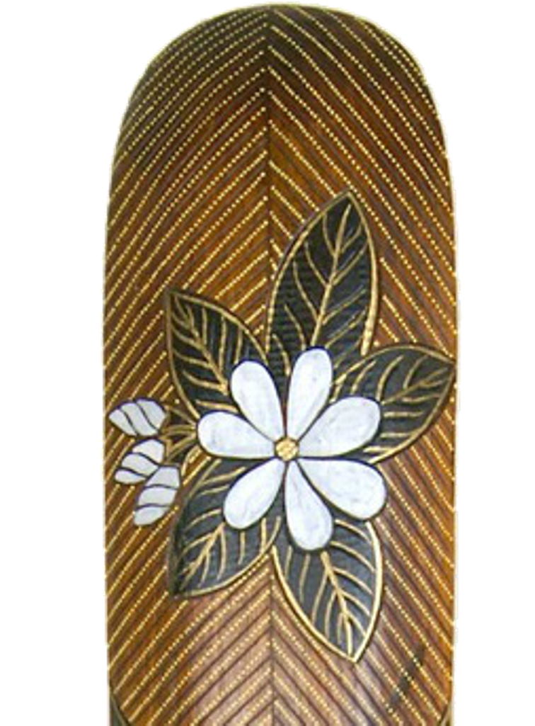 Máscara Carranca Flor Madera Bali 100cm