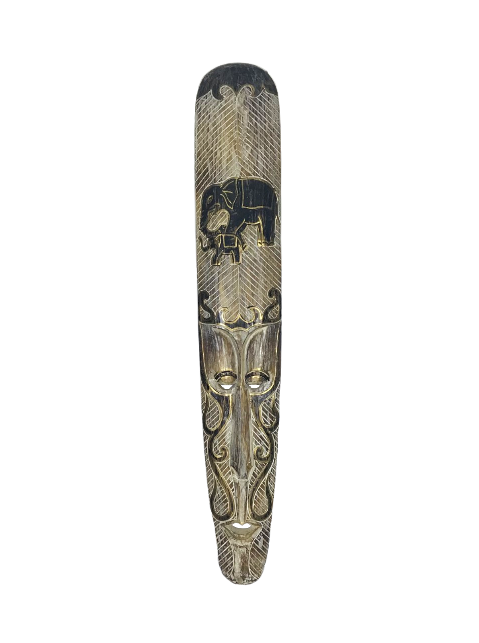 Máscara de Elefante de Madera de Bali 100cm