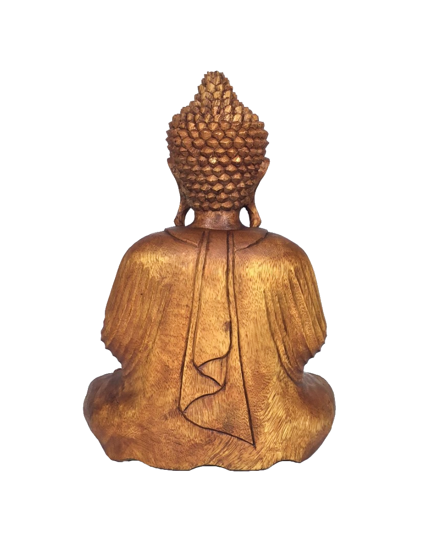 Estátua Buda Decorativo Madeira 60cm
