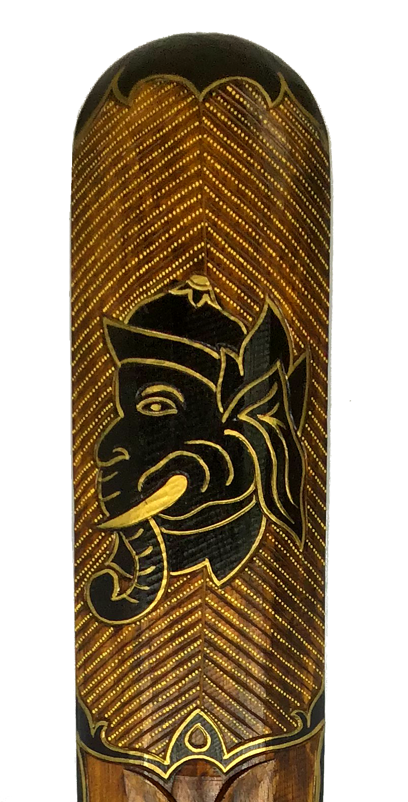 Máscara decorativa de Ganesha con el ceño fruncido 100cm