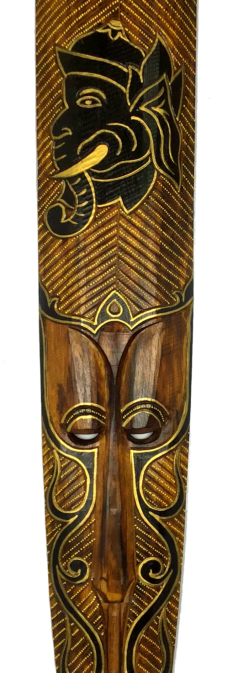Máscara decorativa de Ganesha con el ceño fruncido 100cm